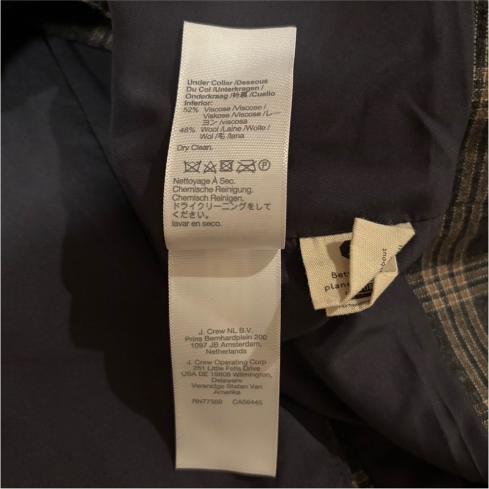 Madewell Plaid Oversized Blazer Dorset Windowpane Wool Gray Brown Size Xxl - Picture 12 of 13
